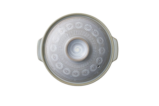 DONABE GINPO (JAPANESE CLAY POT) HANA MISHIMA – SIZE 8