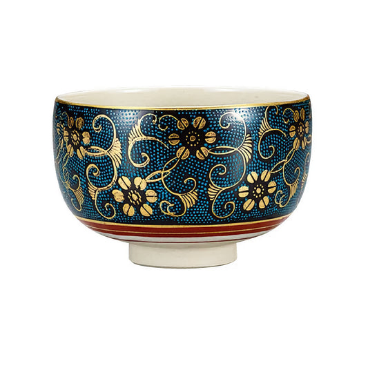 JAPANESE MATCHA BOWL CHAWAN
KUTANI AOCHIBU TESSEN