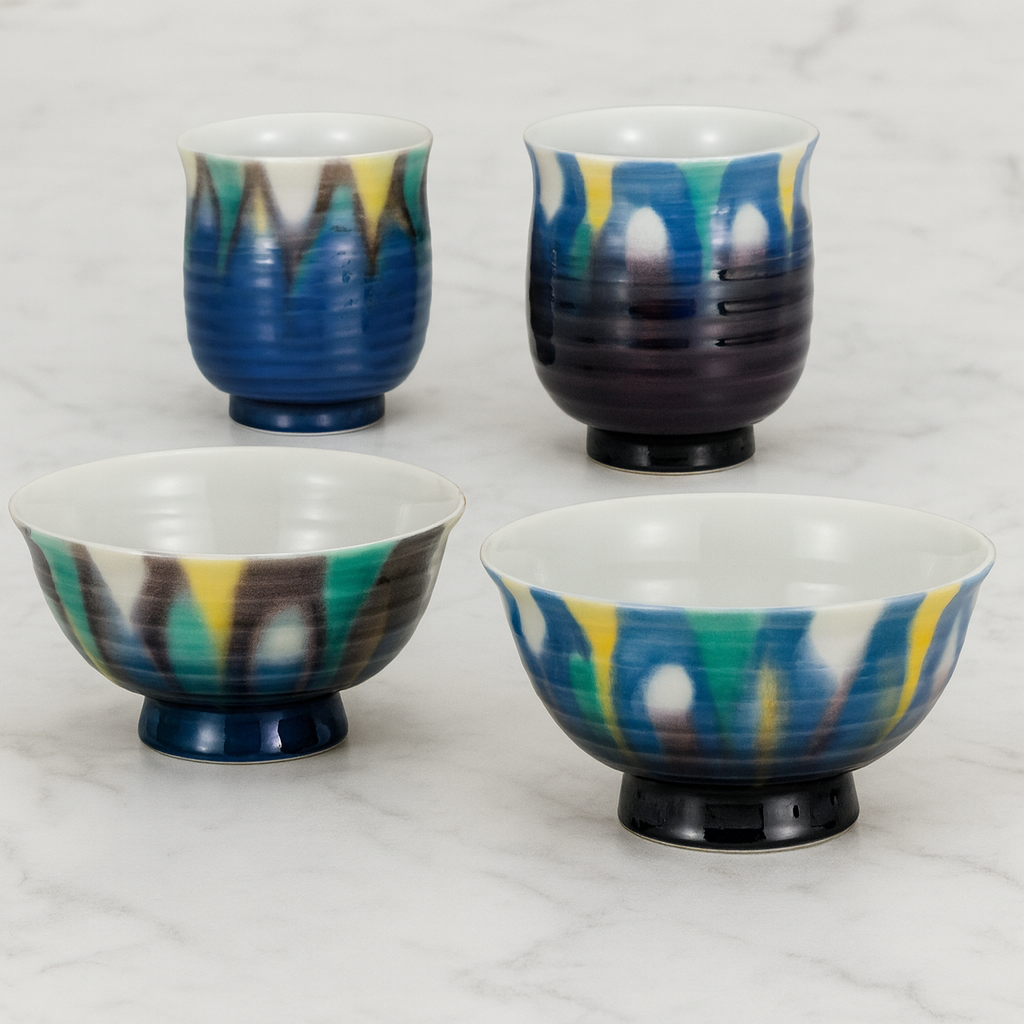 KUTANI WARE “YŪSAI” HARMONY SET BY HAIKU KILN