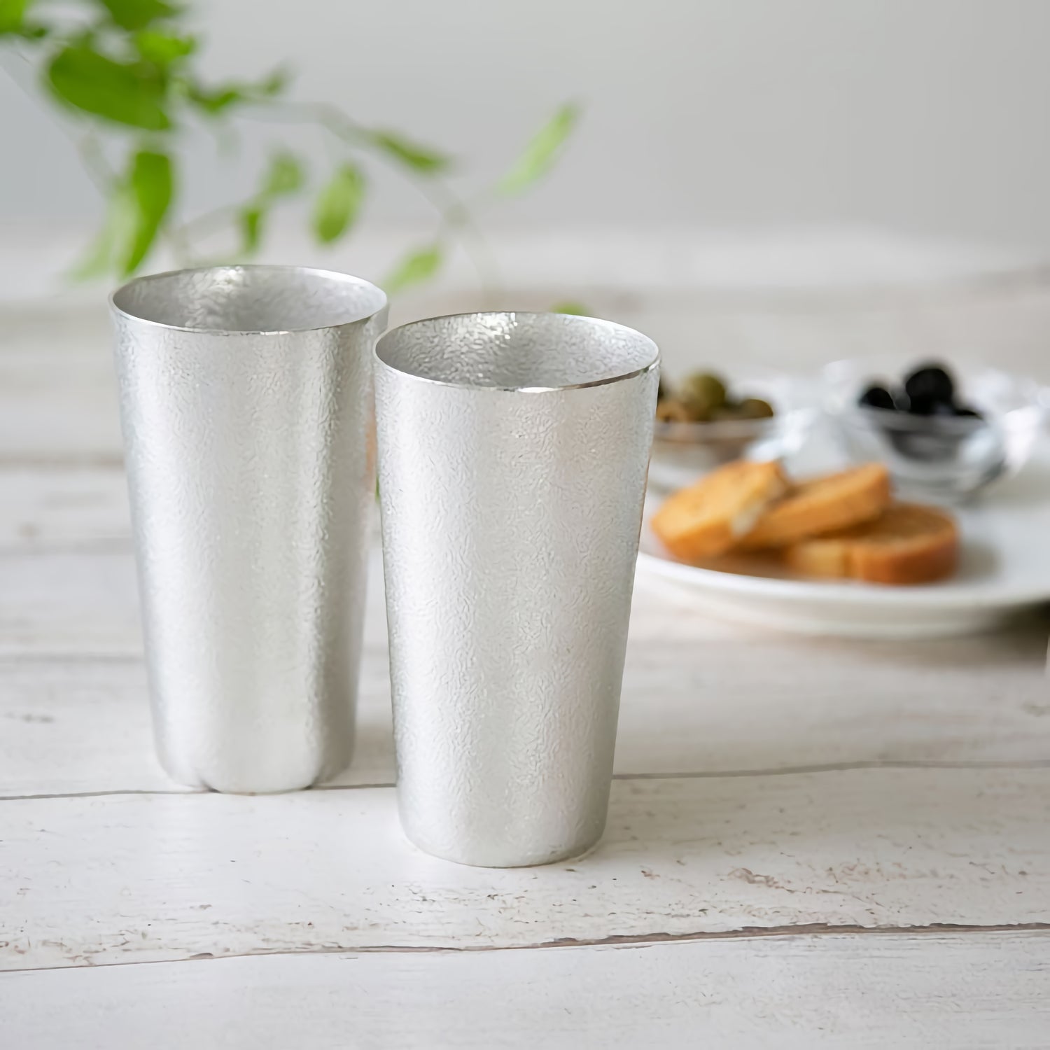 NOUSAKU JAPANESE BEER CUP 2-PIECE SET (IN A PAULOWNIA WOOD BOX)