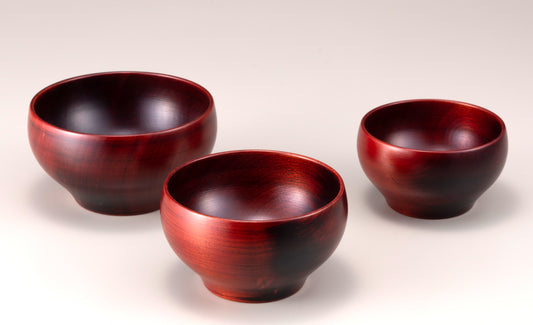 YAMANAKA LACQUERWARE SAKURA ROUND BOWL RED(L SIZE)