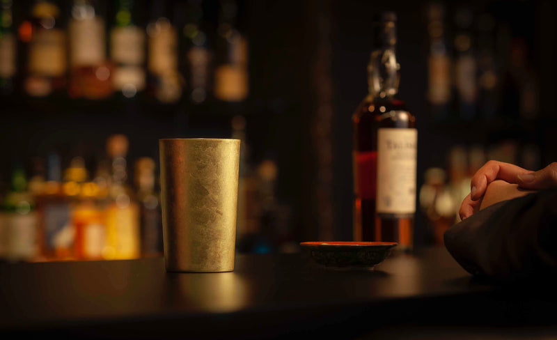 YAMANAKA LACQUERWARE URUSHI POLISHED CUP DOUBLE-WALLED HAKUI SERIES - HIGHBALL