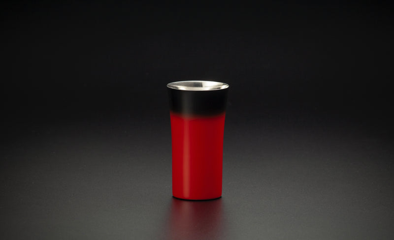 YAMANAKA LACQUERWARE URUSHI POLISHED CUP SAI SERIES BEER CUPS - RED SAI