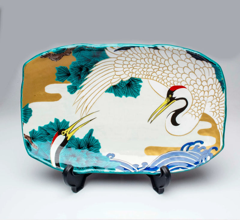 KUTANI WARE PLATE HAKUDURU /SEIKOU KLIN