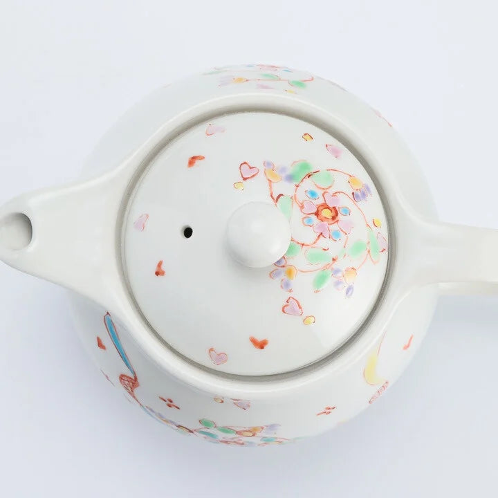 KUTANI WARE ROUND POT(FLOWER RONDO) /GINSYUU KILN