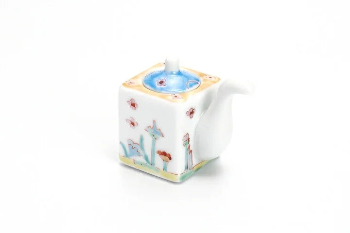 GINSYUU KILN JAPAN KUTANI SOY SAUCE DISPENSER FLOWERING HILL