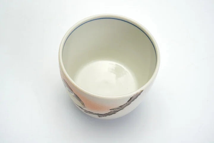 KUTANI WARE GUINOMI TWO SPARROWS PAINTING /TOSHITO NAKAMURA