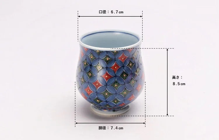 ARITA WARE (OLD IMARI SHIPPO ) SET OF TEA CUPS/  RYOSHU KILN