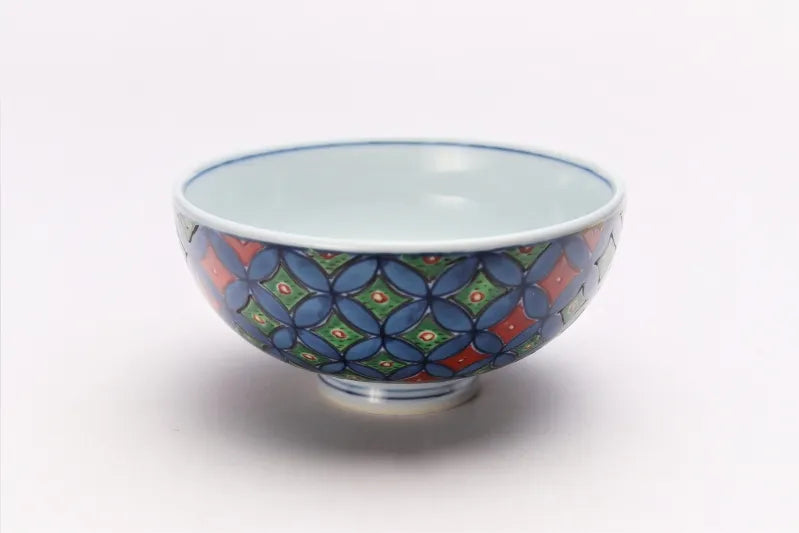 JAPANESE ARITA SET RICE BOWL KO-IMARI SHIPPO /RYOSYU KILN