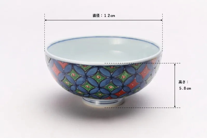 JAPANESE ARITA SET RICE BOWL KO-IMARI SHIPPO /RYOSYU KILN
