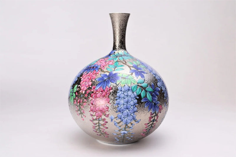ARITA WARE PLATINUM WISTERIA MINI FLOWER VASE / KINRYU KILN
