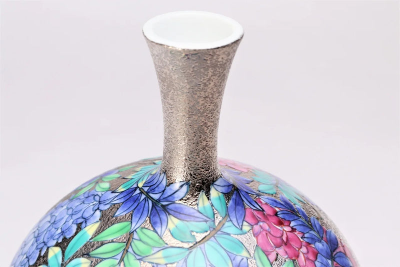 ARITA WARE PLATINUM WISTERIA MINI FLOWER VASE / KINRYU KILN