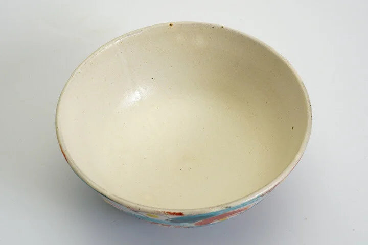 JAPAN KUTANI DONBURI BOWL KOSOME KAIHAMON (ANTIQUE BLUE OCEAN WAVE PATTERN) /KOKUZOU KLIN