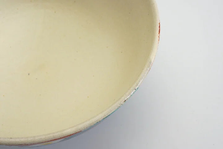 JAPAN KUTANI DONBURI BOWL KOSOME KAIHAMON (ANTIQUE BLUE OCEAN WAVE PATTERN) /KOKUZOU KLIN