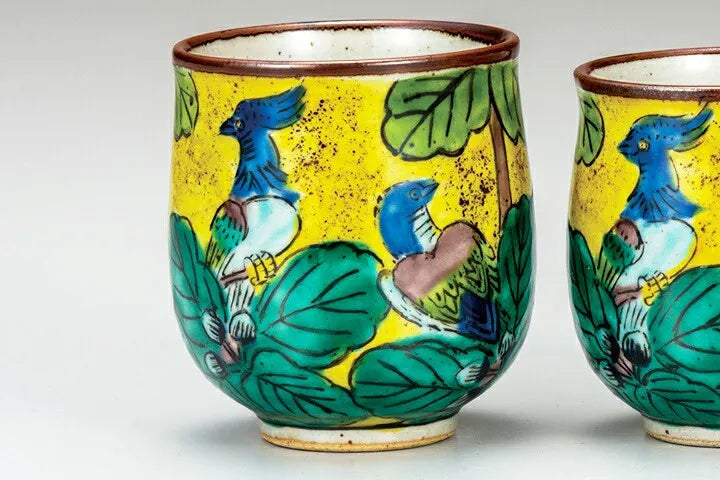 JAPAN KUTANI YUNOMI SET JAPANESE TEACUP(YOSHIDAYA STYLE)