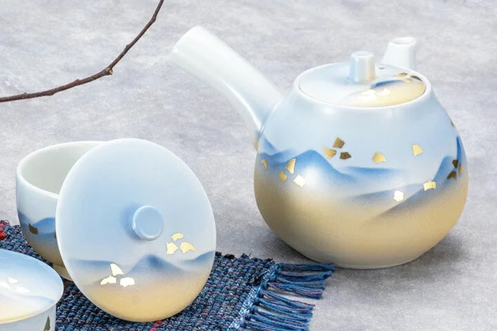 KUTANI JAPANESE TEA SET LIDDED TEA SET RENZAN