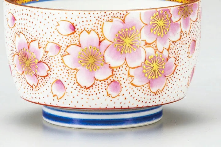 KUTANI WARE GUINOMI KINRANDE SAKURA BY YOSHINORI FUKUDA