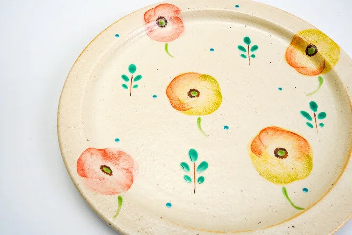 KUTANI WARE PLATE SET PLATE-POPPY/KOKUZOU KLIN