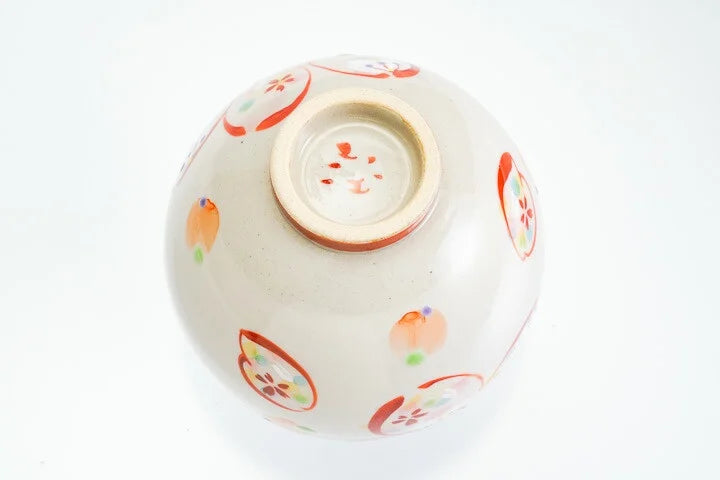 KOKUZOU KLIN KUTANI IPPUKU BOWL FLORAL SENTIMENT - RED