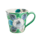 KUTANI JAPANESE MUG CUP KOZOME TUBAKI GREEN /KOKUZOU KLIN