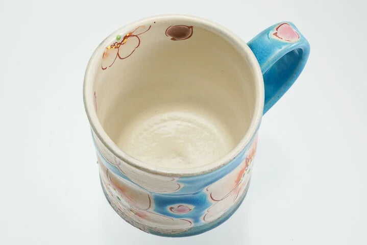 KUTANI JAPANESE MUG CUP TURKISH FLOWER ULALA /KOKUZOU KLIN