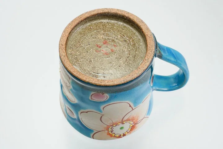 KUTANI JAPANESE MUG CUP TURKISH FLOWER ULALA /KOKUZOU KLIN