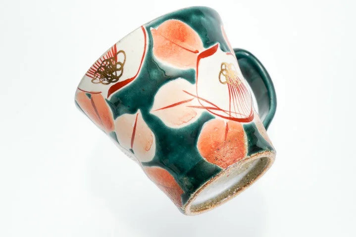 KUTANI WARE MUG CUP YŪSAI TSUBAKI /KOKUZOU KLIN