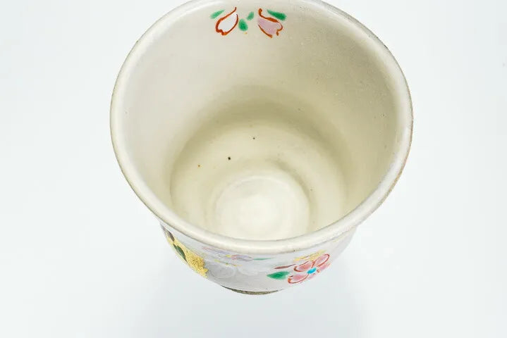 KUTANI JAPANESE YUNOMI GOLD LEAF CHERRY BLOSSOM/KOKUZOU KLIN