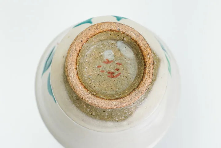 KUTANI JAPANESE YUNOMI GOLD LEAF CAMELLIA/KOKUZOU KLIN