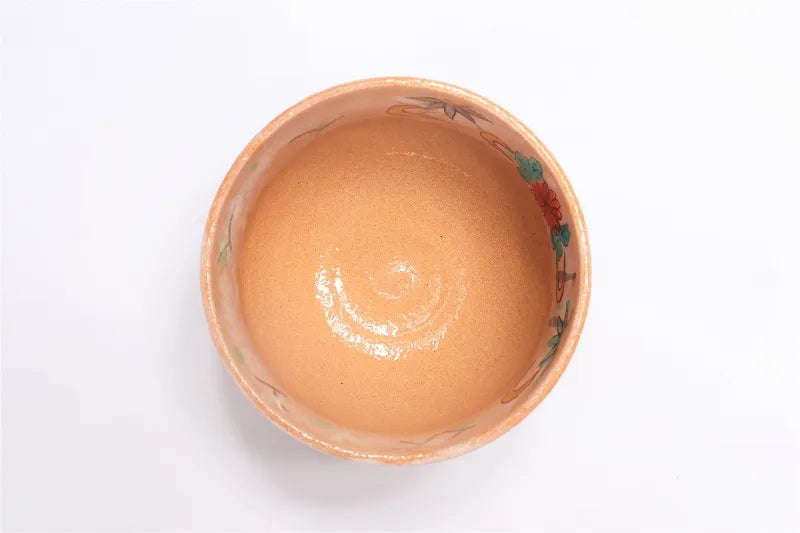 JAPANESE ARITA BROCADE SPRING AND AUTUMN MATCHA BOWL (WITH WOODEN BOX)
