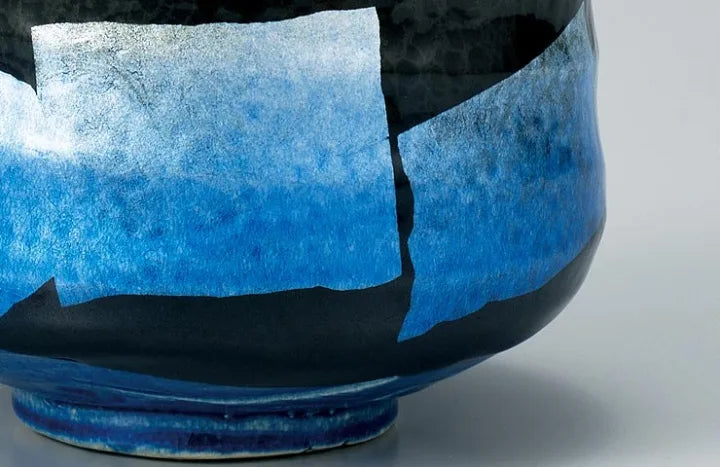 KUTANI WARE MATCHA BOWL (CHAWAN) - GINSAI DESIGN, TRADITIONAL JAPANESE CERAMIC ART