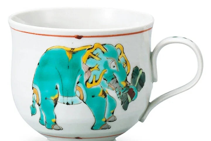 KUTANI JAPANESE MUG CUP GOD /YASUSHI YAMACHIKA