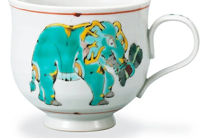 KUTANI JAPANESE MUG CUP GOD /YASUSHI YAMACHIKA