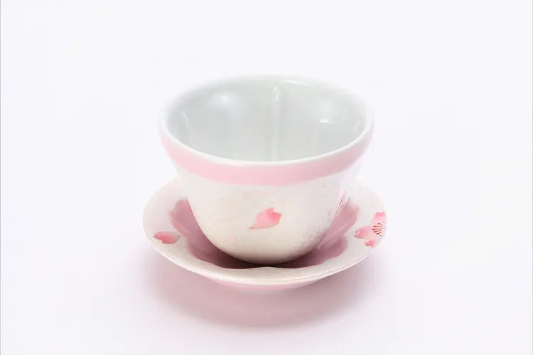 ARITA WARE PALE PINK GLAZE IRIDESCENT SAKURA TEA SET (WITH PLATE) TASEI KLIN