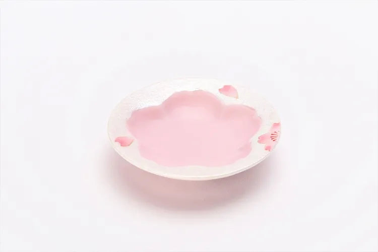 ARITA WARE PALE PINK GLAZE IRIDESCENT SAKURA TEA SET (WITH PLATE) TASEI KLIN