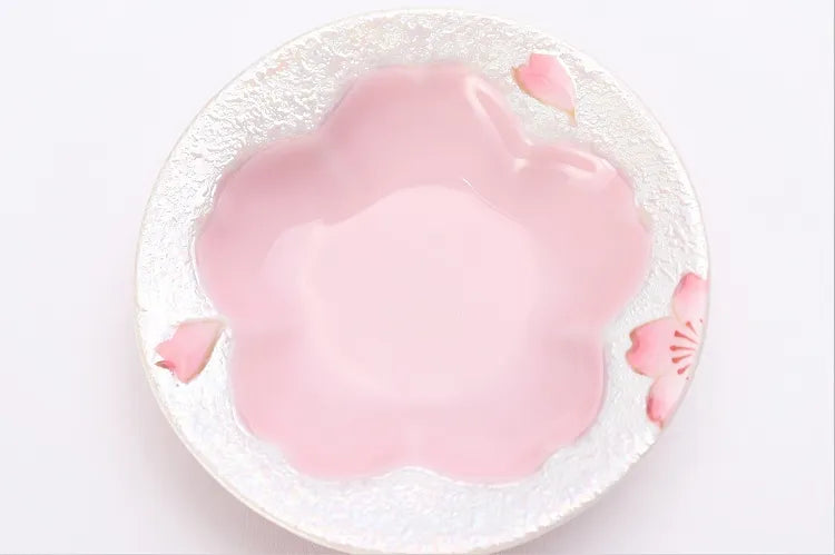 ARITA WARE PALE PINK GLAZE IRIDESCENT SAKURA TEA SET (WITH PLATE) TASEI KLIN