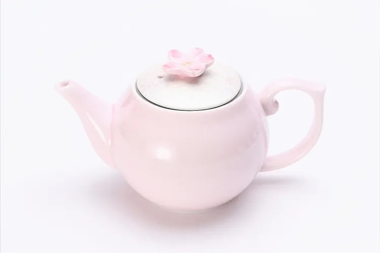 ARITA WARE PALE PINK GLAZE IRIDESCENT SAKURA TEA SET (WITH PLATE) TASEI KLIN