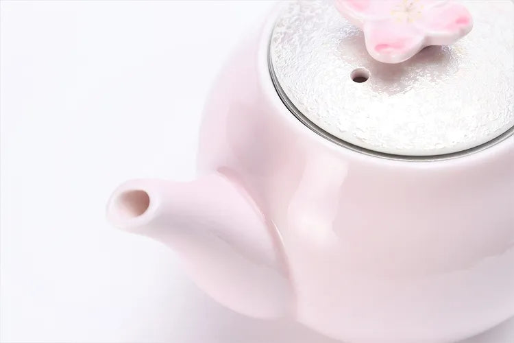 ARITA WARE PALE PINK GLAZE IRIDESCENT SAKURA TEA SET (WITH PLATE) TASEI KLIN