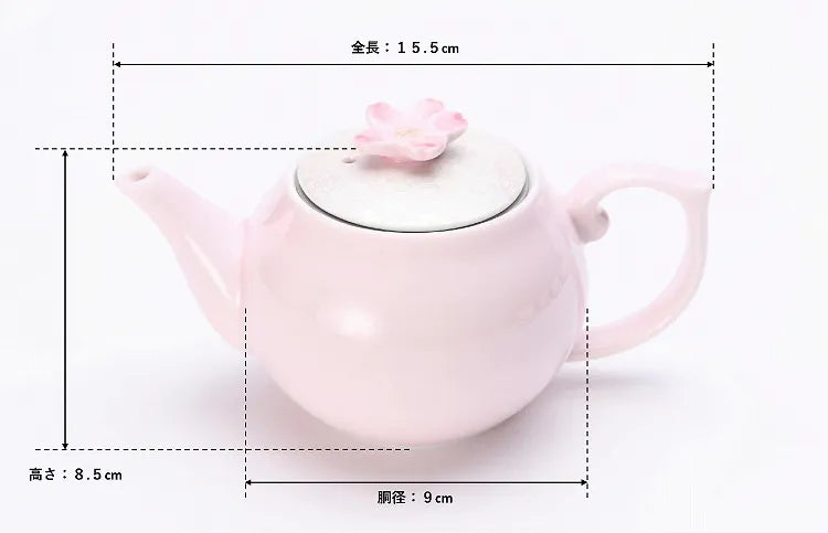 ARITA WARE PALE PINK GLAZE IRIDESCENT SAKURA TEA SET (WITH PLATE) TASEI KLIN