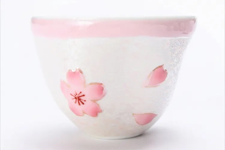 ARITA WARE PALE PINK GLAZE IRIDESCENT SAKURA TEA SET (WITH PLATE) TASEI KLIN