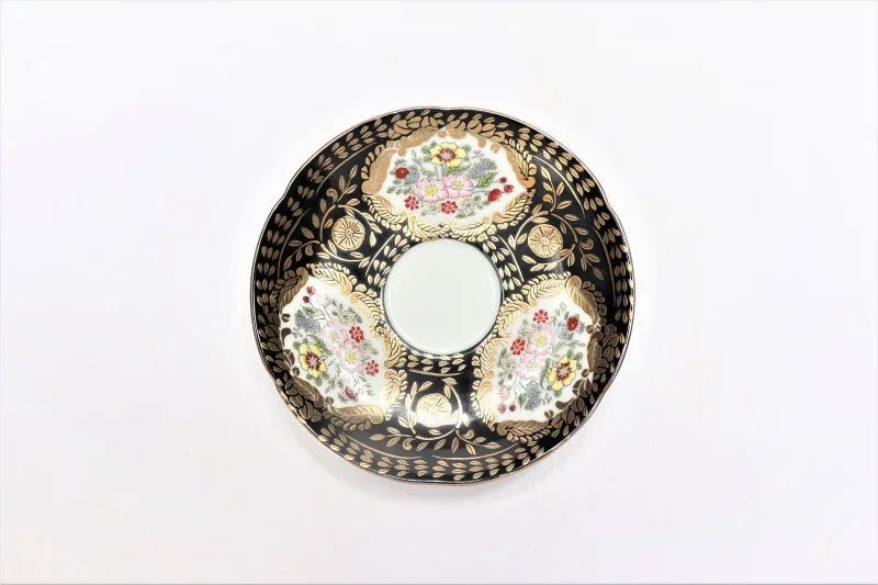 ARITA WARE (NISHIKI GLOSS BLACK) VERSAILLES ESPRESSO/ KOURAKU KILN