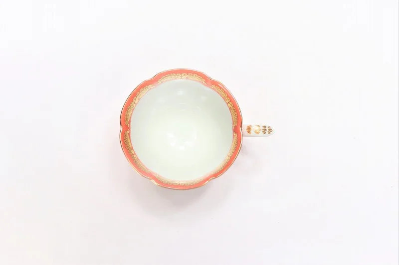 ARITA WARE (NISHIKI SCARLET) VERSAILLES DEMITASSE/ KOURAKU KILN