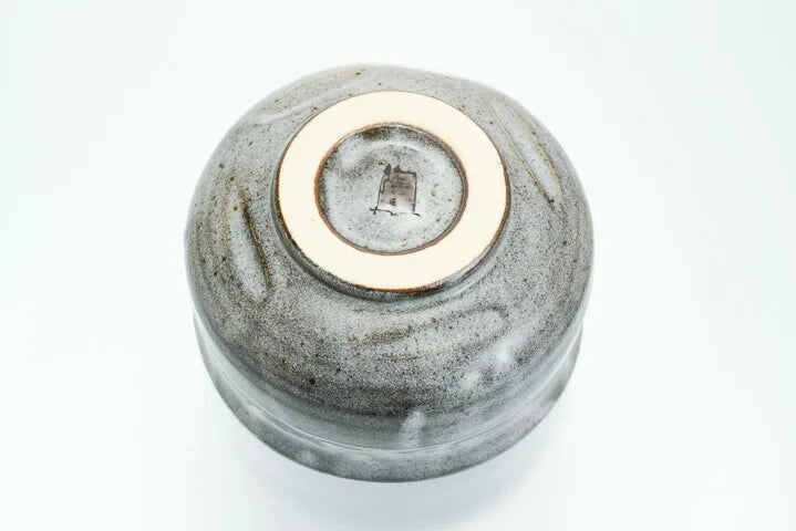 KUTANI WARE MATCHA BOWL “TWO SPARROWS” HAND-PAINTED BY TOSHITO NAKAMURA WITH ORIGINAL WOODEN BOX