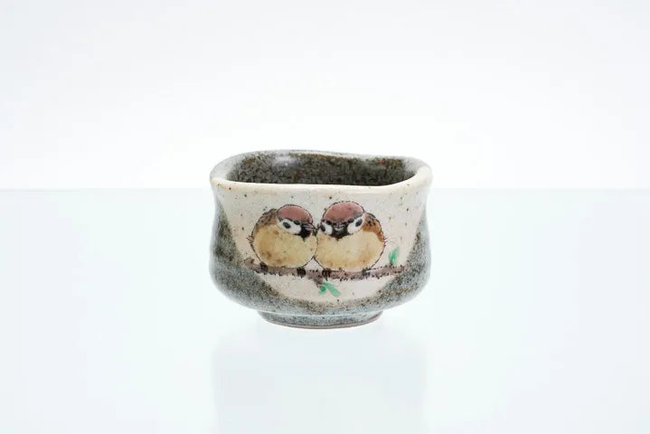 JAPANESE GUINOMI KUTANI TWO SPARROWS MOTIF/ TOSHITO NAKAMURA