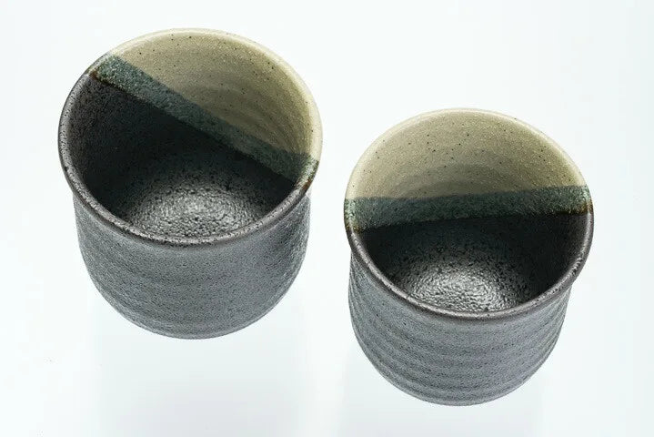 KUTANI WARE YUNOMI SET FUKUJAKU-ZU /TOSHITO NAKAMURA