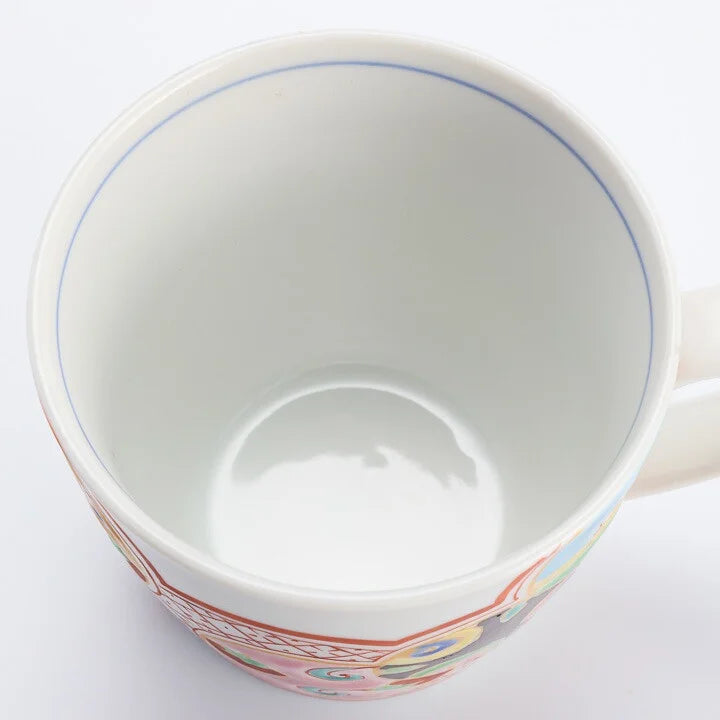 KUTANI WARE MUG FUKUJU PATTERN /GINSYUU KLIN