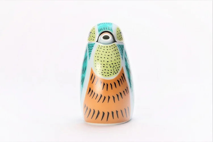 ARITA WARE NISHIKI KINGFISHER-SHAPED SOY SAUCE DISPENSER  / KOURAKU KILN