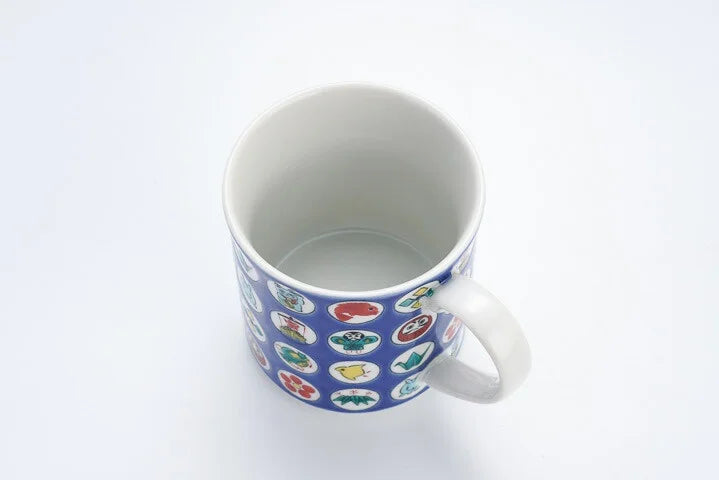 KUTANI JAPANESE MUG CUP CIRCULAR TREASURE PATTERN /SEIKOU KLIN