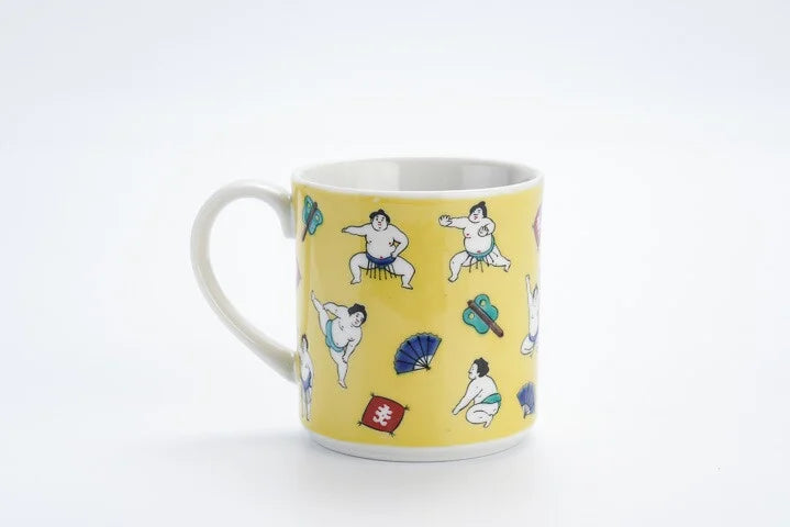 KUTANI WARE MUG – HAND-PAINTED ‘SUMO WRESTLER’ DESIGN BY SEIKO KILN