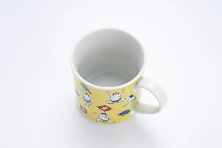 KUTANI WARE MUG – HAND-PAINTED ‘SUMO WRESTLER’ DESIGN BY SEIKO KILN